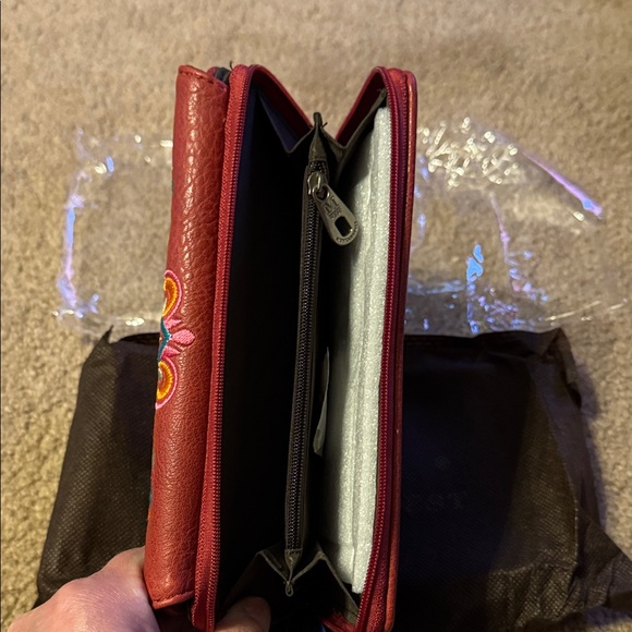 Montana West Red Embroidered Wallet - Picture 3 of 3